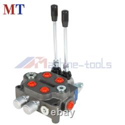 2 Spool Hydraulic Directional Control Valve 25 GPM 3000 PSI BSPP Interface