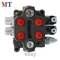 2 Spool Hydraulic Directional Control Valve 25 GPM 3000 PSI BSPP Interface