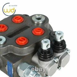 2 Spool Hydraulic Directional Control Valve 25 GPM, 3000 PSI, BSPP Interface