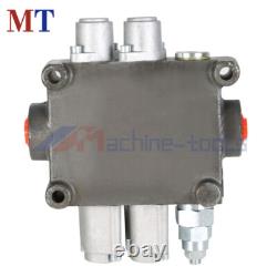2 Spool Hydraulic Directional Control Valve 25 GPM 3000 PSI BSPP Interface
