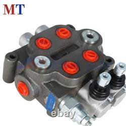2 Spool Hydraulic Directional Control Valve 25 GPM 3000 PSI BSPP Interface