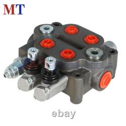 2 Spool Hydraulic Directional Control Valve 25 GPM 3000 PSI BSPP Interface