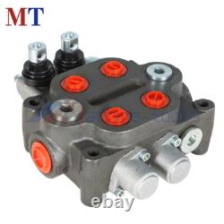 2 Spool Hydraulic Directional Control Valve 25 GPM 3000 PSI BSPP Interface