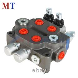 2 Spool Hydraulic Directional Control Valve 25 GPM 3000 PSI BSPP Interface