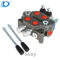 2 Spool Hydraulic Directional Control Valve 25 GPM, 3000 PSI, BSPP Interface NEW