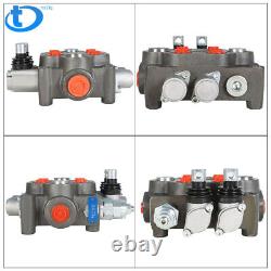 2 Spool Hydraulic Directional Control Valve 25 GPM, 3000 PSI, BSPP Interface NEW