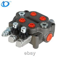 2 Spool Hydraulic Directional Control Valve 25 GPM, 3000 PSI, BSPP Interface NEW