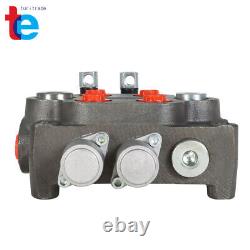 2 Spool Hydraulic Directional Control Valve 25 GPM, 3000 PSI, BSPP Interface US