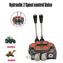 2 Spool Hydraulic Directional Control Valve 25 gpm 80L Double Acting Cylinder