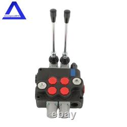2 Spool Hydraulic Directional Control Valve 32 GPM, Double Acting Open Center
