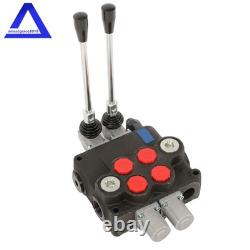 2 Spool Hydraulic Directional Control Valve 32 GPM, Double Acting Open Center