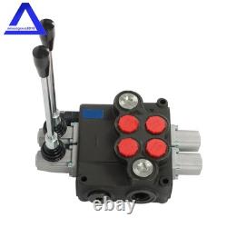 2 Spool Hydraulic Directional Control Valve 32 GPM, Double Acting Open Center