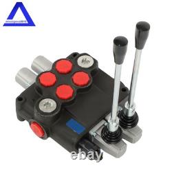 2 Spool Hydraulic Directional Control Valve 32 GPM, Double Acting Open Center