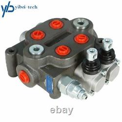 2 Spool Hydraulic Directional Control Valve Tractor Loader BSPP Port 25 GPM