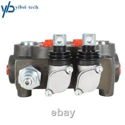 2 Spool Hydraulic Directional Control Valve Tractor Loader BSPP Port 25 GPM