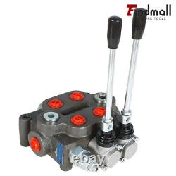 2 Spool Hydraulic Directional Control Valve Tractor Loader BSPP Port 25 GPM-US