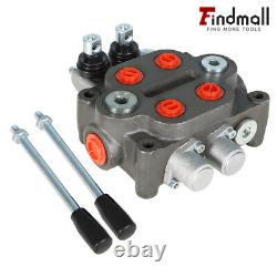 2 Spool Hydraulic Directional Control Valve Tractor Loader BSPP Port 25 GPM-US