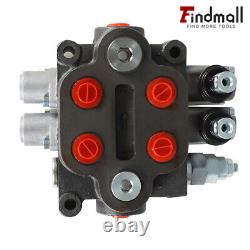 2 Spool Hydraulic Directional Control Valve Tractor Loader BSPP Port 25 GPM-US