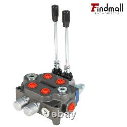 2 Spool Hydraulic Directional Control Valve Tractor Loader BSPP Port 25 GPM-US