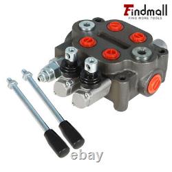 2 Spool Hydraulic Directional Control Valve Tractor Loader BSPP Port 25 GPM-US