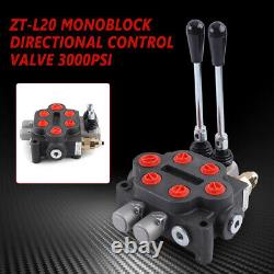 2 Spool Hydraulic Double Acting Control Valve 25 GPM Tractors Loaders 90L/min