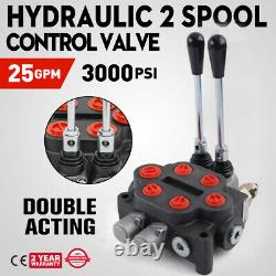 2 Spool Hydraulic Monoblock Hydraulic Directional Control Valve 25 GPM 90L/min