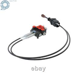 2 Spool Remote Control Valve Kit 80lpm/ 21gpm + Joystick + Cable 25MPa