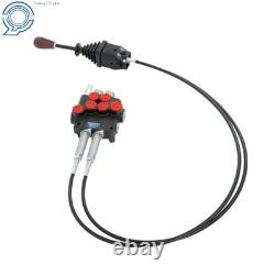 2 Spool Remote Control Valve Kit 80lpm/ 21gpm + Joystick + Cable 25MPa