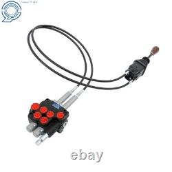 2 Spool Remote Control Valve Kit 80lpm/ 21gpm + Joystick + Cable 25MPa