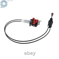 2 Spool Remote Control Valve Kit 80lpm/ 21gpm + Joystick + Cable 25MPa