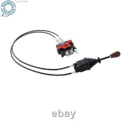 2 Spool Remote Control Valve Kit 80lpm/ 21gpm + Joystick + Cable 25MPa