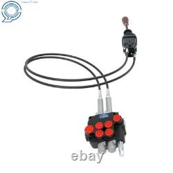 2 Spool Remote Control Valve Kit 80lpm/ 21gpm + Joystick + Cable 25MPa
