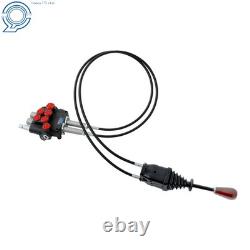 2 Spool Remote Control Valve Kit 80lpm/ 21gpm + Joystick + Cable 25MPa