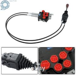 2 Spool Remote Control Valve Kit 80lpm/ 21gpm + Joystick + Cable 25MPa