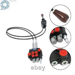 2 Spool Remote Control Valve Kit 80lpm/ 21gpm + Joystick + Cable 25MPa