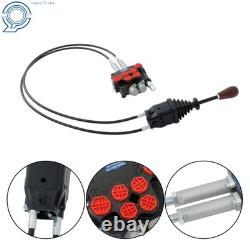 2 Spool Remote Control Valve Kit 80lpm/ 21gpm + Joystick + Cable 25MPa