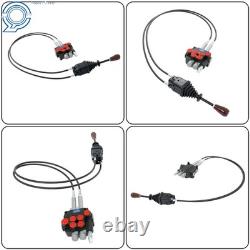 2 Spool Remote Control Valve Kit 80lpm/ 21gpm + Joystick + Cable 25MPa