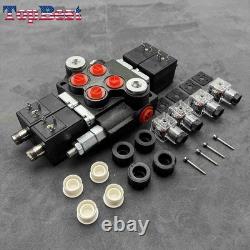 2 Spool Solenoid 12V DC Hydraulic Control Valve HCV-S2x13 Double13 GPM 3600 PSI