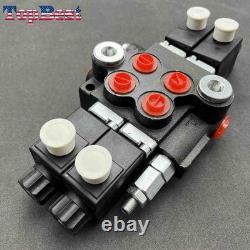 2 Spool Solenoid 12V DC Hydraulic Control Valve HCV-S2x13 Double13 GPM 3600 PSI