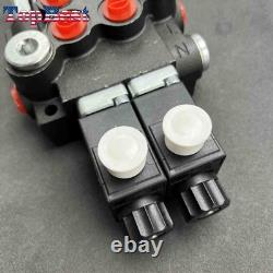 2 Spool Solenoid 12V DC Hydraulic Control Valve HCV-S2x13 Double13 GPM 3600 PSI