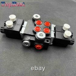 2 Spool Solenoid 12V DC Hydraulic Control Valve HCV-S2x13 Double13 GPM 3600 PSI