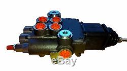 2 spool hydraulic JOYSTICK control valve 21gpm, double acting cylinder spool