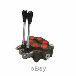 3000PSI Hydraulic Control Valve 2 Spool Loader For Small Tractor 3/4 BSP 25GPM