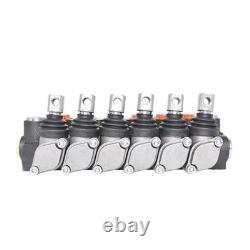 3600PSI Hydraulic Control Valve Double Acting 6 Spool 13 GPM SAE Ports New