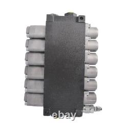 3600PSI Hydraulic Control Valve Double Acting 6 Spool 13 GPM SAE Ports New