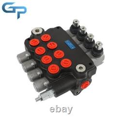 3600PSI SAE Hydraulic Control Valve Double Acting 4Spool 21GPM WithConversion Plug