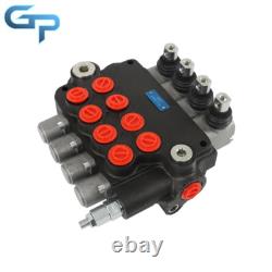 3600PSI SAE Hydraulic Control Valve Double Acting 4Spool 21GPM WithConversion Plug