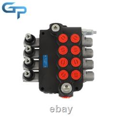 3600PSI SAE Hydraulic Control Valve Double Acting 4Spool 21GPM WithConversion Plug