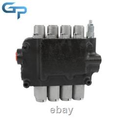3600PSI SAE Hydraulic Control Valve Double Acting 4Spool 21GPM WithConversion Plug