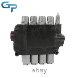 3600PSI SAE Hydraulic Control Valve Double Acting 4Spool 21GPM WithConversion Plug